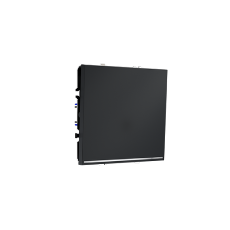 Проходной переключатель встраиваемый Voltum S70 одноклавишный с подсветкой 10А, (графит)