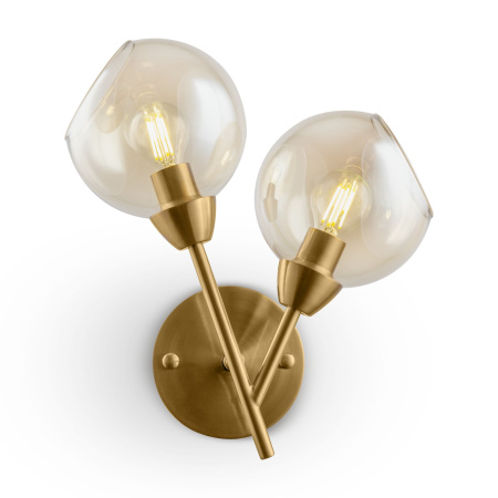 Настенный светильник (бра) 2*E14 40Вт Латунь антик IP20 Sherry FR5121WL-02G Freya