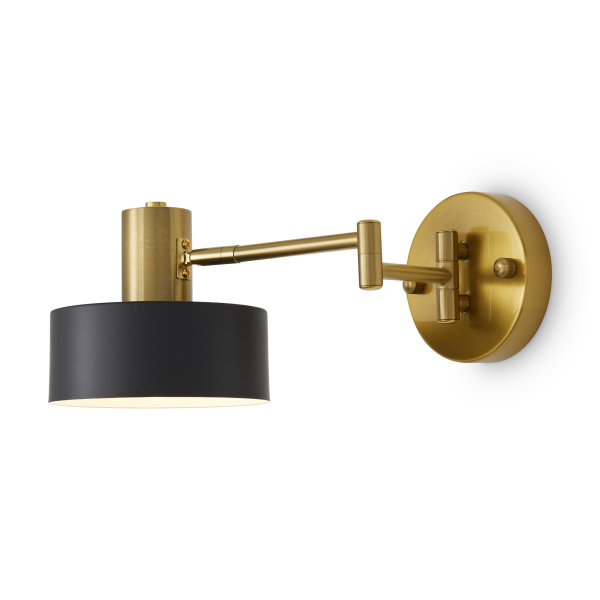 Настенный светильник (бра) 1*E27 60Вт Черный и Латунь IP20 Izza FR4008WL-01BBS Freya