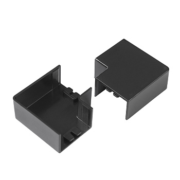 Поворот на 90 градусов 40х25 черный (4 шт/комп) Промрукав