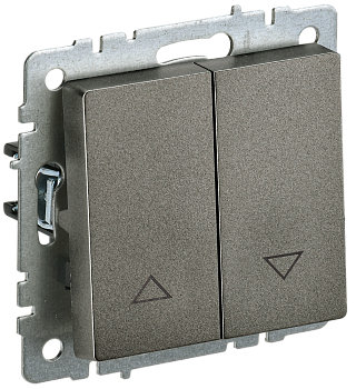 BRITE Выключатель жалюзи 10А ВС10-1-5-БрТБ темная бронза IEK