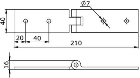 Шарнирный соединитель горизонтальный Н - 50 мм, стеклопластик G5 DKC