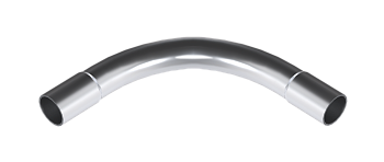 Поворот 90 градусов безрезьбовой алюминиевый d40 мм AL EKF