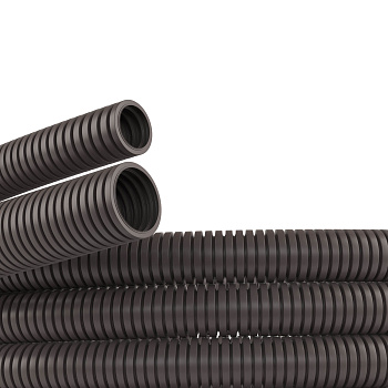 Труба ПА 6 гофр. DN23мм, ПВ-0, Dвн 22,6 мм, Dнар 28,5 мм, цвет тёмно-серый, без протяжки DKC