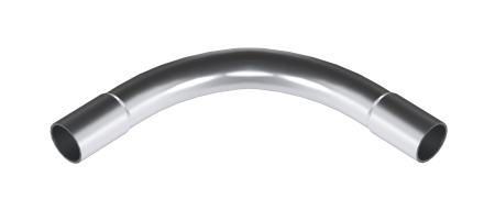 Поворот 90 градусов безрезьбовой алюминиевый d40 мм AL EKF