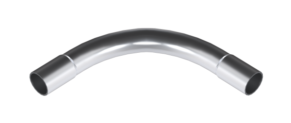 Поворот 90 градусов безрезьбовой алюминиевый d40 мм AL EKF