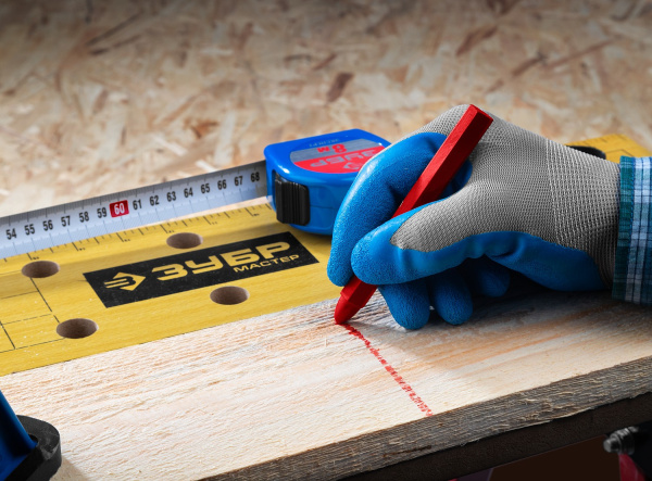 Разметочные восковые мелки, синие, 6 шт, серия Профессионал ЗУБР