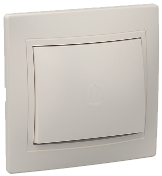 Выключатель 1-клавишный проходной ВСп10-1-0-ККм 10А КВАРТА кремовый IEK