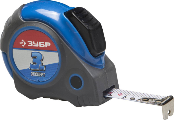 Профессиональная рулетка Автостоп 3м х 16мм ЗУБР