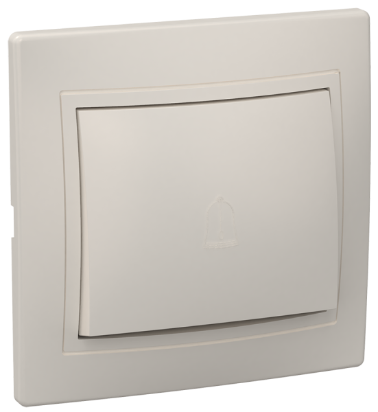 Выключатель 1-клавишный проходной ВСп10-1-0-ККм 10А КВАРТА кремовый IEK