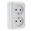 Рим Розетка 2-местная 10А без заземления белая EKF Рим Розетка 2-местная 10А без заземления белая EKF