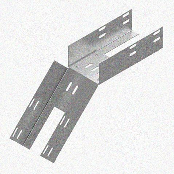 Лоток перфорированный КС 50х50-45 УХЛ1 для поворота трассы вниз на 45, горячее цинкование, S1,5