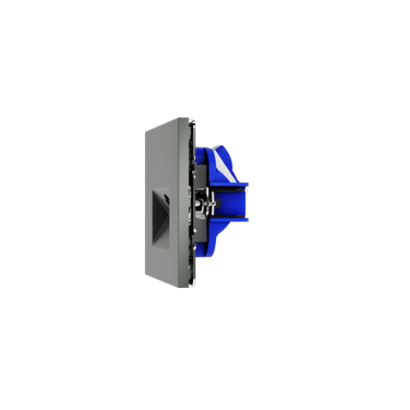 Розетка компьютерная встраиваемая Voltum S70 RJ45 КАТ.6, (титан)