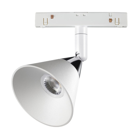 Трековый св-ник для низков.шинопровода IP20 LED 4000K 10W 48V FLUM белый/хром B NOVOTECH