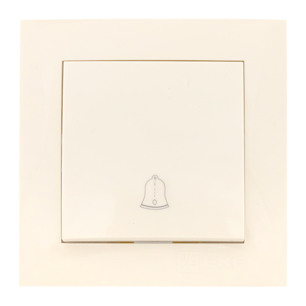 Валенсия кнопка звонка 10А кремовая PROxima EKF