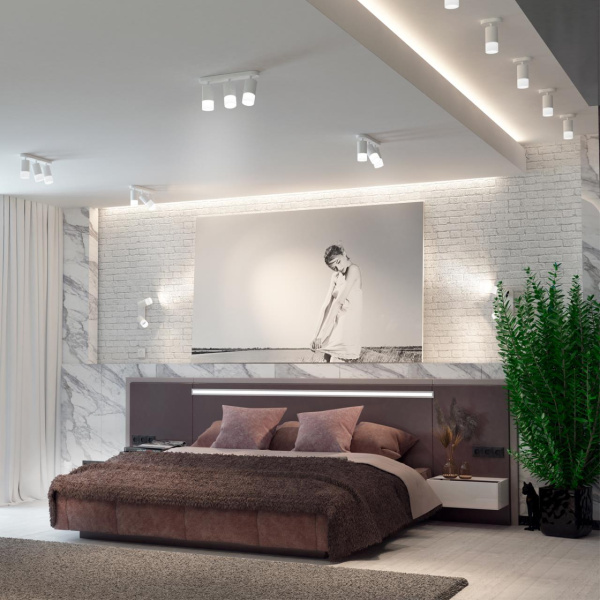 Св-к накл.IP20 GU10 9W 235V FLAX белый NOVOTECH