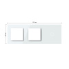 Панель для двух розеток и сенсорного выключателя, 1 клавиша, цвет белый, стекло Livolo