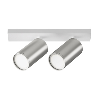 Потолочный светильник 2*GU10 10Вт Белый и Матовое серебро IP20 Ceiling & Wall C051CL-U-2WS Technical Maytoni
