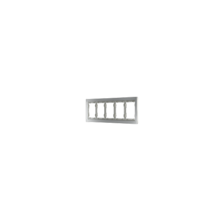 Рамка стеклянная Voltum S70 на 5 постов, (сталь, стекло)