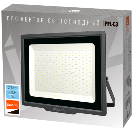 Прожектор светодиодный, 200 Вт, Jazzway, 6500К, 17000лм, IP65
