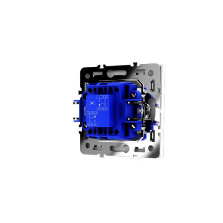 Перекрестный переключатель встраиваемый Voltum S70 одноклавишный 10А, (белый матовый)