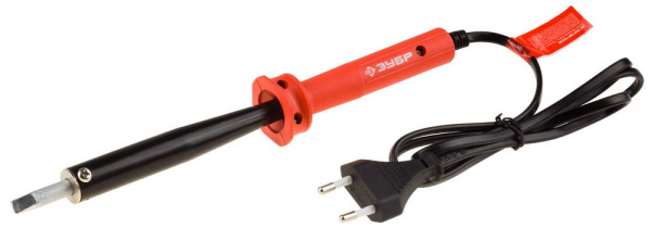 Электропаяльник 100Вт, с пластиковой рукояткой, клин ЗУБР