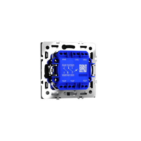 Проходной переключатель встраиваемый Voltum S70 двухклавишный с подсветкой 10А, (графит)