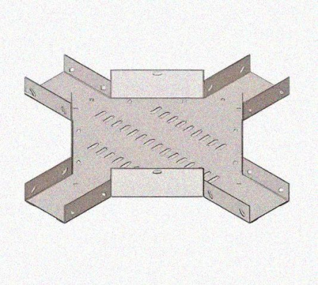 Лоток крестообразный перфорированный КМ 150х65 У3, окрашенный, S1,0