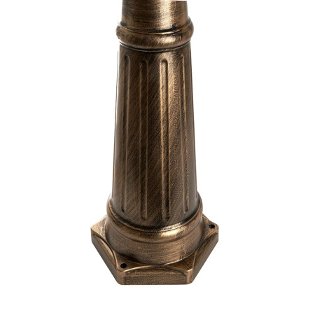 Светильник садово-парковый Feron PL4048 шестигранный, столб 2*60W 230V E27, черное золото