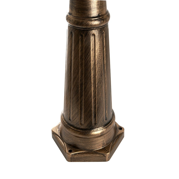 Светильник садово-парковый Feron PL4048 шестигранный, столб 2*60W 230V E27, черное золото