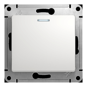 GLOSSA  Механизм переключателя СУ 1-кл. с индикатором 10А бел. . Schneider Electric