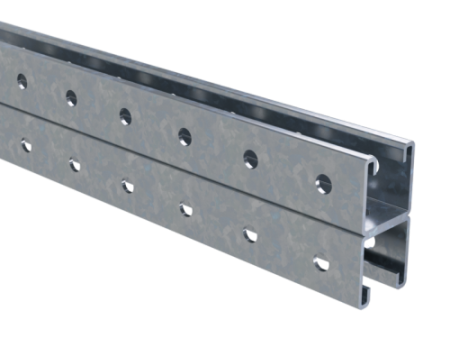 Двойной С-образый профиль 41х41, L1900, 2,5 мм, нержавеющая сталь AISI 304 DKC