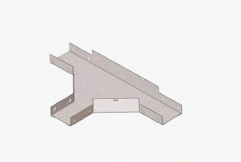 Лоток тройниковый замковый перфорированный ОТЗ 200х60 УХЛ1, оцинкованный лист, S1,0
