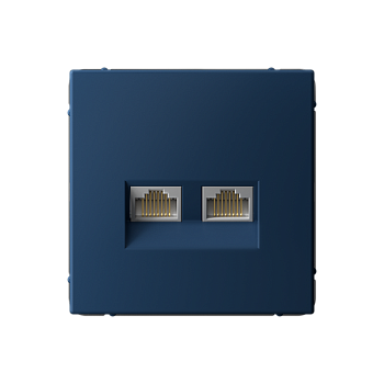 ARTGALLERY РОЗЕТКА двойная компьютерная RJ45+RJ45, кат.6А, механизм, АКВАМАРИН Systeme Electric