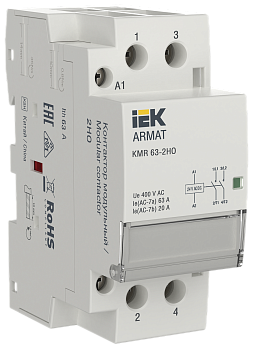 Контактор модульный KMR 63А 24В AC/DC 2НО ARMAT IEK