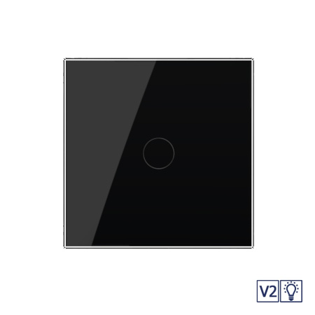 Сенсорный диммер версия 2, 1 клавиша 1 пост Черный Livolo