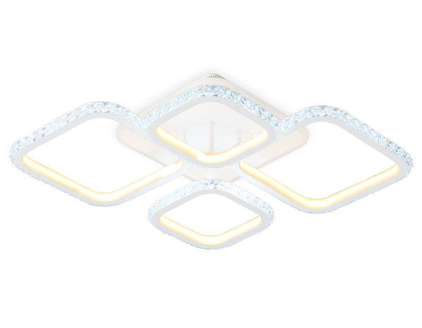 Светильник потолочный светодиодный с пультом FA9541/2+2 WH белый 108W 6400K/3000K 670*500*110 (ПДУ РАДИО 2.4G) Ambrella Light