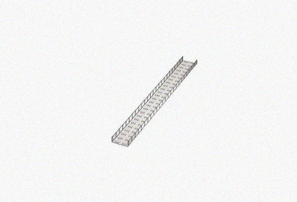 Лоток замковый перфорированный ЛМЗ 80х80х3000 УХЛ1, оцинкованный лист, S1,0