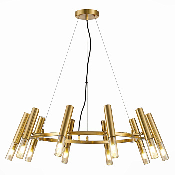 Люстра подвесная Золотистый/Коньячный, Золотистый G9 10*5Вт SL1236.203.10 ST LUCE