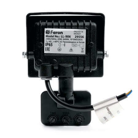 Светодиодный прожектор Feron с датчиком LL-906 IP44 20W 6400K
