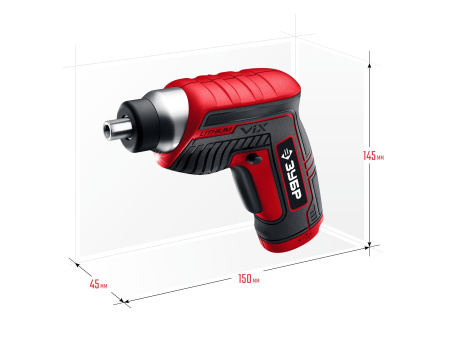 ViX отвертка аккумуляторная 3.6 В, в коробке с 10 битами ЗУБР