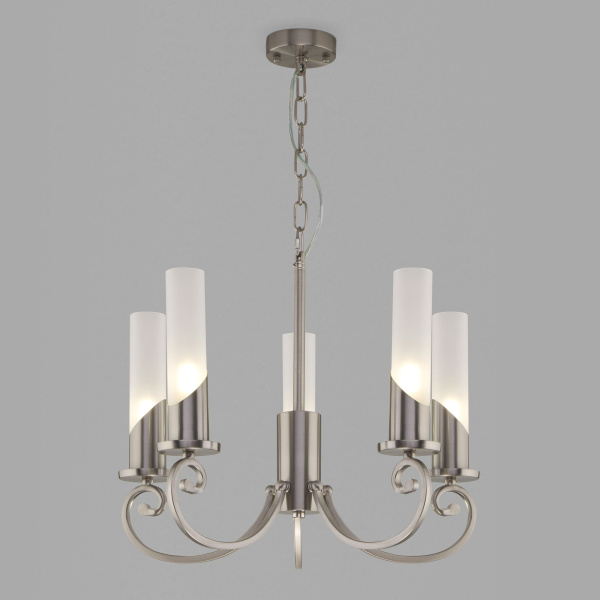 Классическая подвесная люстра 5*E14 60Вт никель IP20 Banci (60117/5 никель) Eurosvet