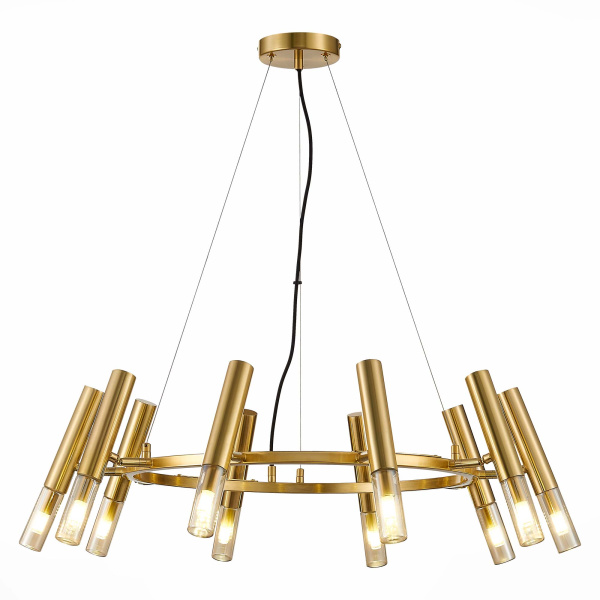 Люстра подвесная Золотистый/Коньячный, Золотистый G9 10*5Вт SL1236.203.10 ST LUCE