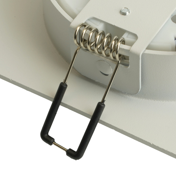 Светильник потолочный встраиваемый, 15W 230V GX53, белый + черный, квадрат, без лампы, DL506 Feron