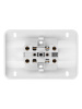 Розетка угловая двойная 2П открытой установки с з/ш IP20 250В 10А белая "Ладога" TDM