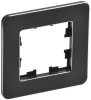 BRITE Рамка 1-мест. РУ-1-1-Бр металл черн. RE IEK