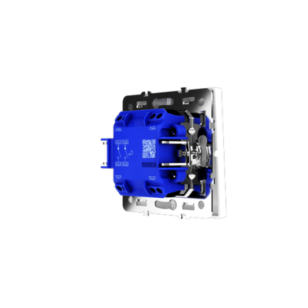 Выключатель с самовозвратом встраиваемый Voltum S70 двухклавишный 10А, (белый глянцевый)