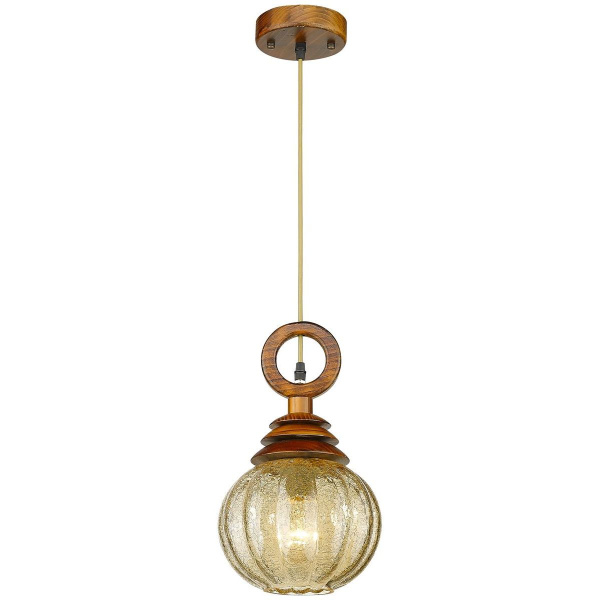 Светильник подвесной Дуб/Янтарный E27 1*40Вт 545-706-01 VELANTE