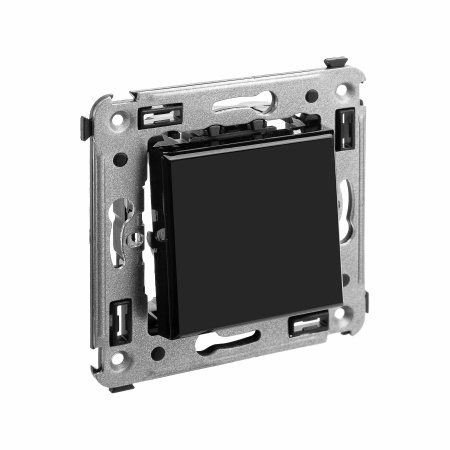 Кнопка одноклавишная в стену, "Avanti", "Черный квадрат" DKC