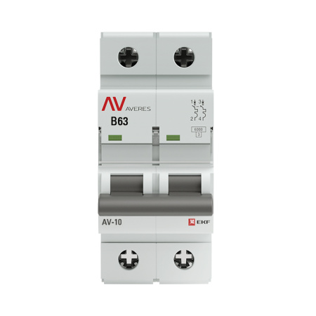 Выключатель автоматический ВА МОД 2П 63А В 6кА Averes EKF